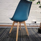 Moulded Coloured Dining Chair by Mmilo Eiffel Style with Plastic Padded Seat