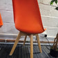 Moulded Coloured Dining Chair by Mmilo Eiffel Style with Plastic Padded Seat