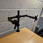 Black Double Monitor Arm clamp