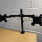 Black Double Monitor Arm clamp