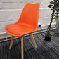 Moulded Coloured Dining Chair by Mmilo Eiffel Style with Plastic Padded Seat