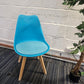 Moulded Coloured Dining Chair by Mmilo Eiffel Style with Plastic Padded Seat