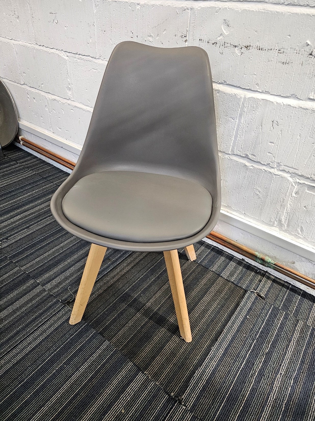 Moulded Coloured Dining Chair by Mmilo Eiffel Style with Plastic Padded Seat