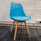 Moulded Coloured Dining Chair by Mmilo Eiffel Style with Plastic Padded Seat