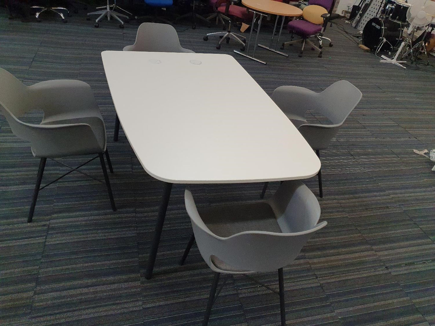 Preowned Meeting Table Foldable White 160cm x 90cm x 73cm