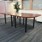 Cherry walnut meeting table with black legs