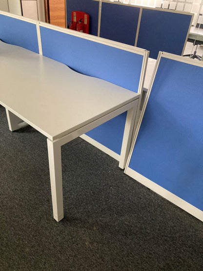 2 seater series bench desk, 240cm x 80cm