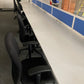 White 10-seater office bench desk