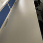 White 10-seater office bench desk
