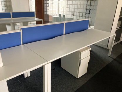 2 seater series bench desk, 240cm x 80cm