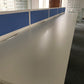 White 10-seater office bench desk