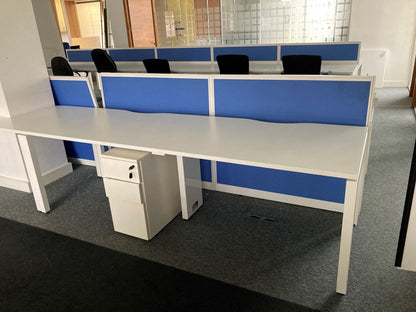 2 seater series bench desk, 240cm x 80cm