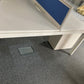 White 10-seater office bench desk