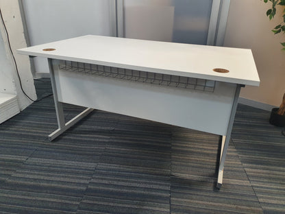 White Office Desk 140cm