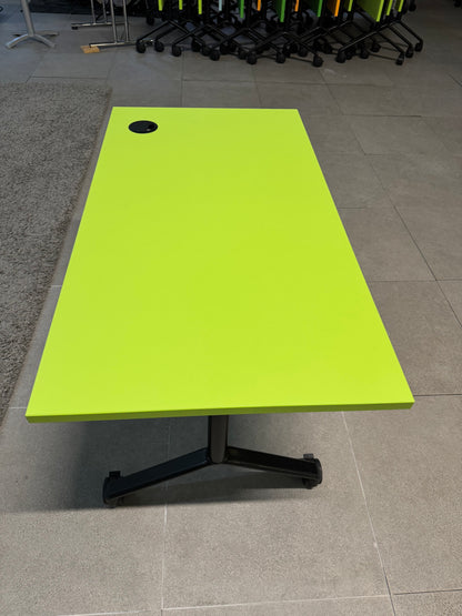 Verco Folding Colour Office Table Mobile lime green conference 120cm x 65cm