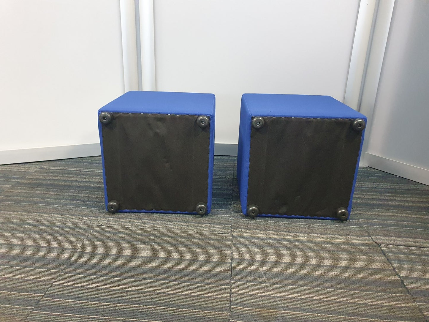 Blue Cube Reception Stool