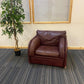 centre photo leather single armchair sofa with plant