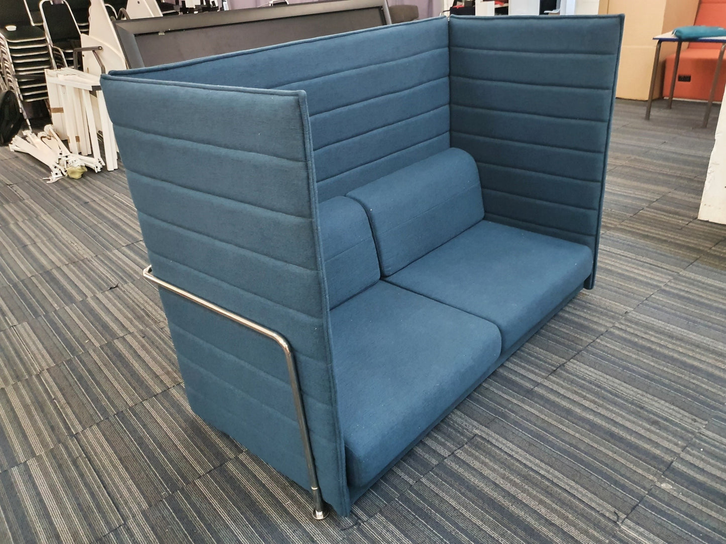 Office blue teal reception breakout acoustic sofa