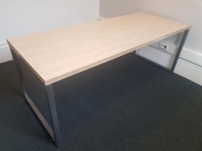 2000mm x  900mm Meeting table in light walnut (200cm x 90cm)