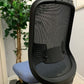 Blue Armless Mesh back office swivel chair