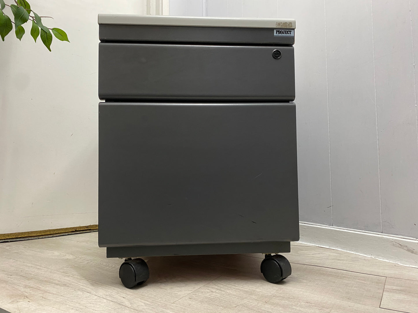 2 drawer mobile drawers in dark grey D57CM W42CM