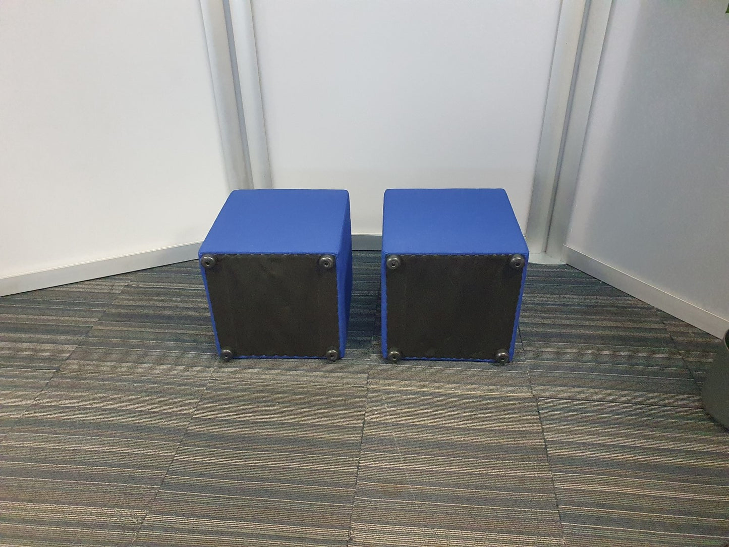 Blue Cube Reception Stool