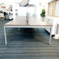 Used Extra large 6 Seater Office Bench,  Dark Walnut Wood Finish, 540cm x 160cm