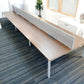 Used Extra large 6 Seater Office Bench,  Dark Walnut Wood Finish, 540cm x 160cm