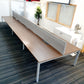 Used Extra large 6 Seater Office Bench,  Dark Walnut Wood Finish, 540cm x 160cm