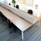 Used Extra large 6 Seater Office Bench,  Dark Walnut Wood Finish, 540cm x 160cm
