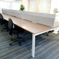 Used Extra large 6 Seater Office Bench,  Dark Walnut Wood Finish, 540cm x 160cm