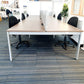 Used Extra large 6 Seater Office Bench,  Dark Walnut Wood Finish, 540cm x 160cm