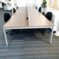 Used Extra large 6 Seater Office Bench,  Dark Walnut Wood Finish, 540cm x 160cm
