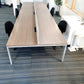 Used Extra large 6 Seater Office Bench,  Dark Walnut Wood Finish, 540cm x 160cm