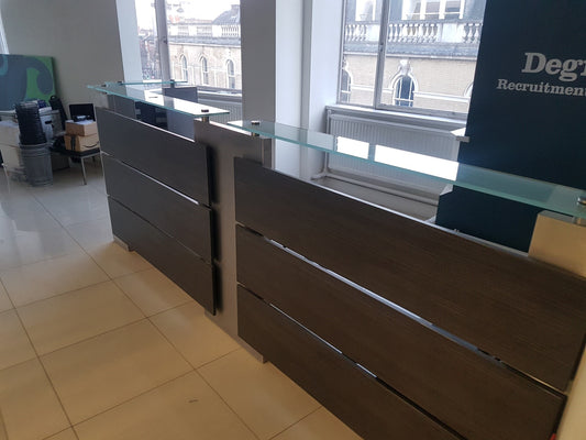 Reception Table Counter-top Glass