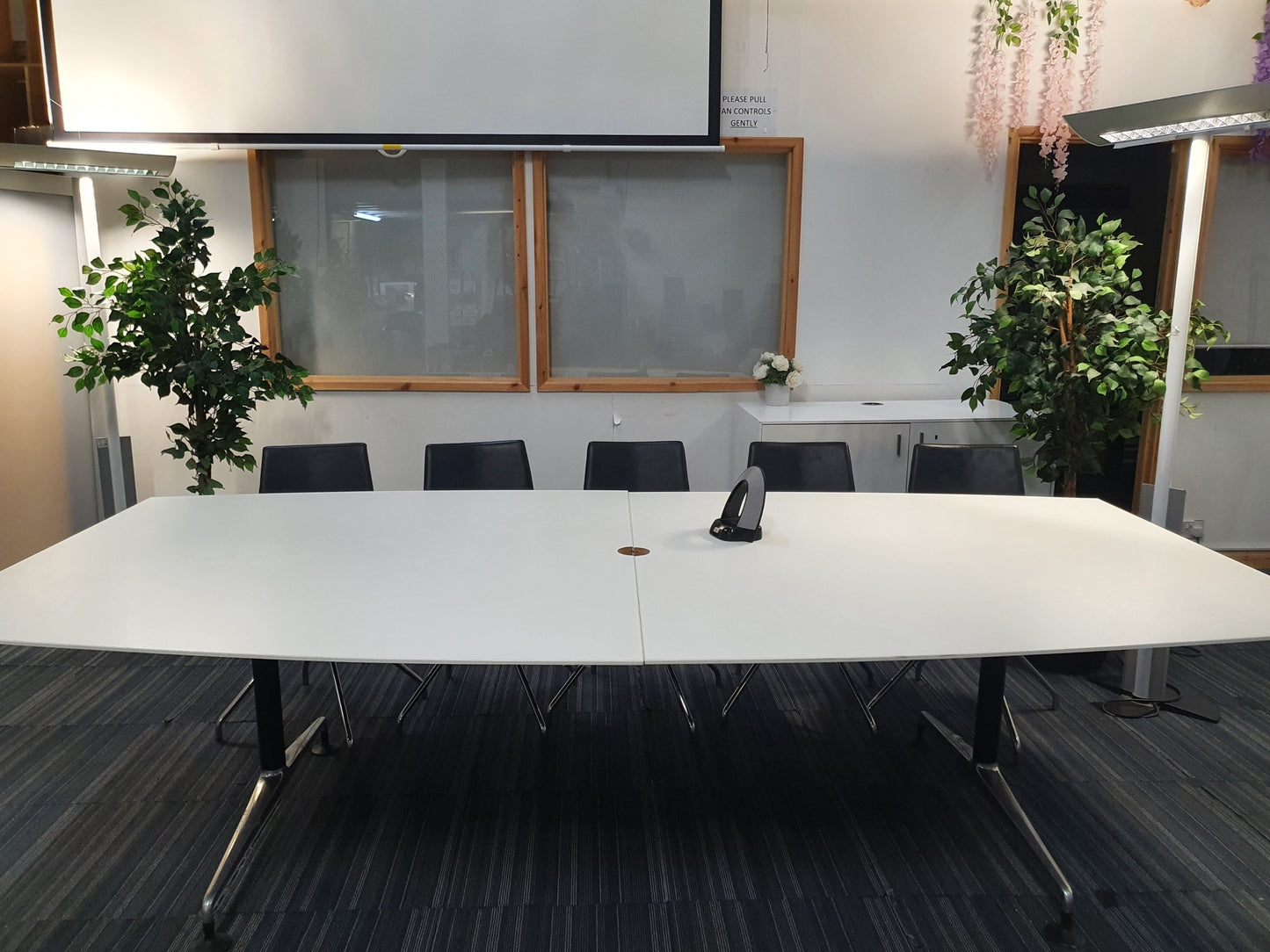 White Meeting Table (Seats ten)