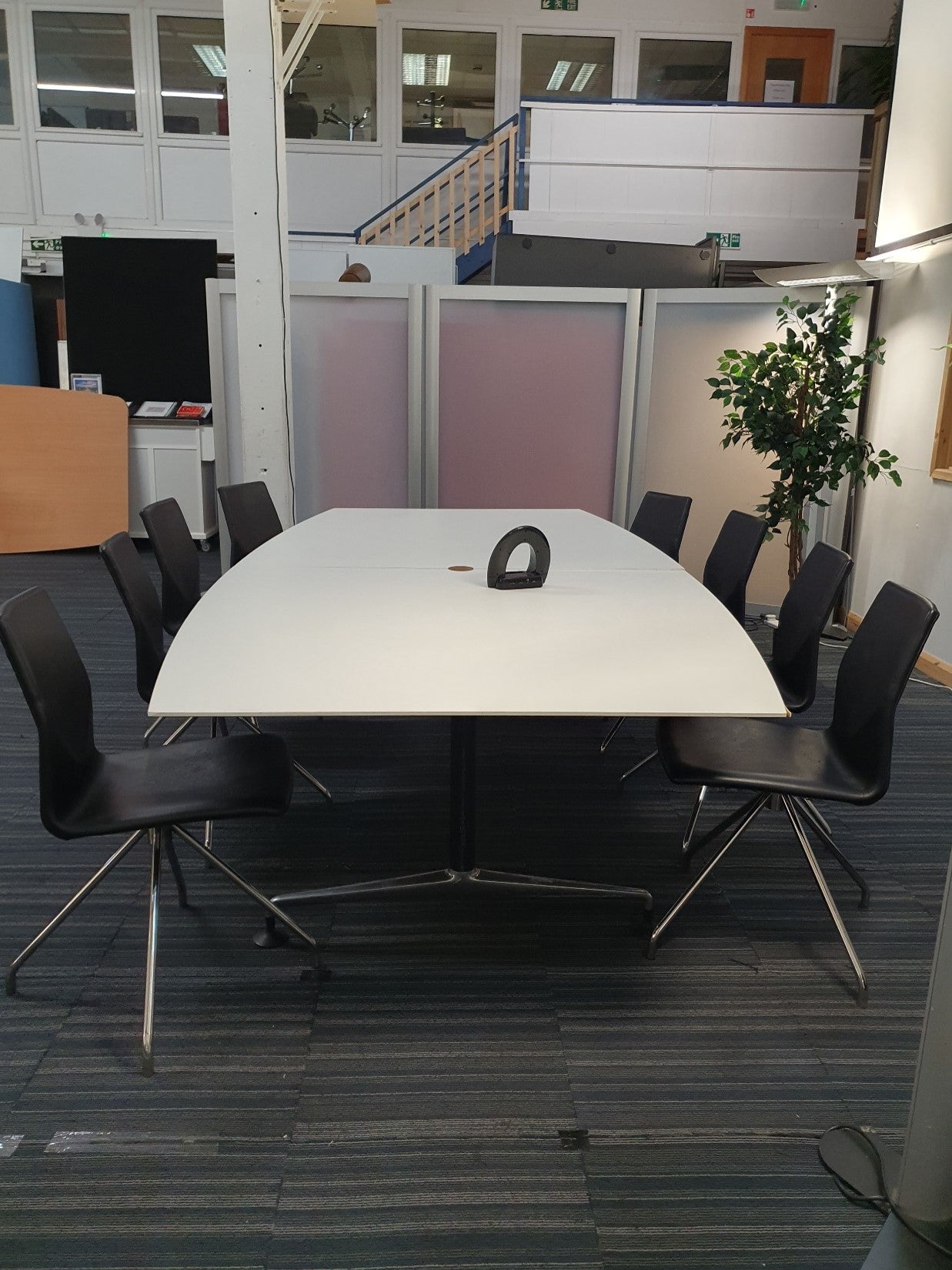 8 seater boardroom table,  meeting chairs