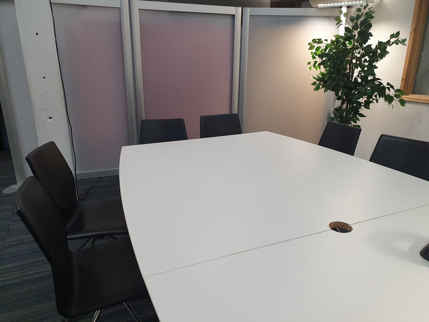 White Meeting Table (Seats ten)