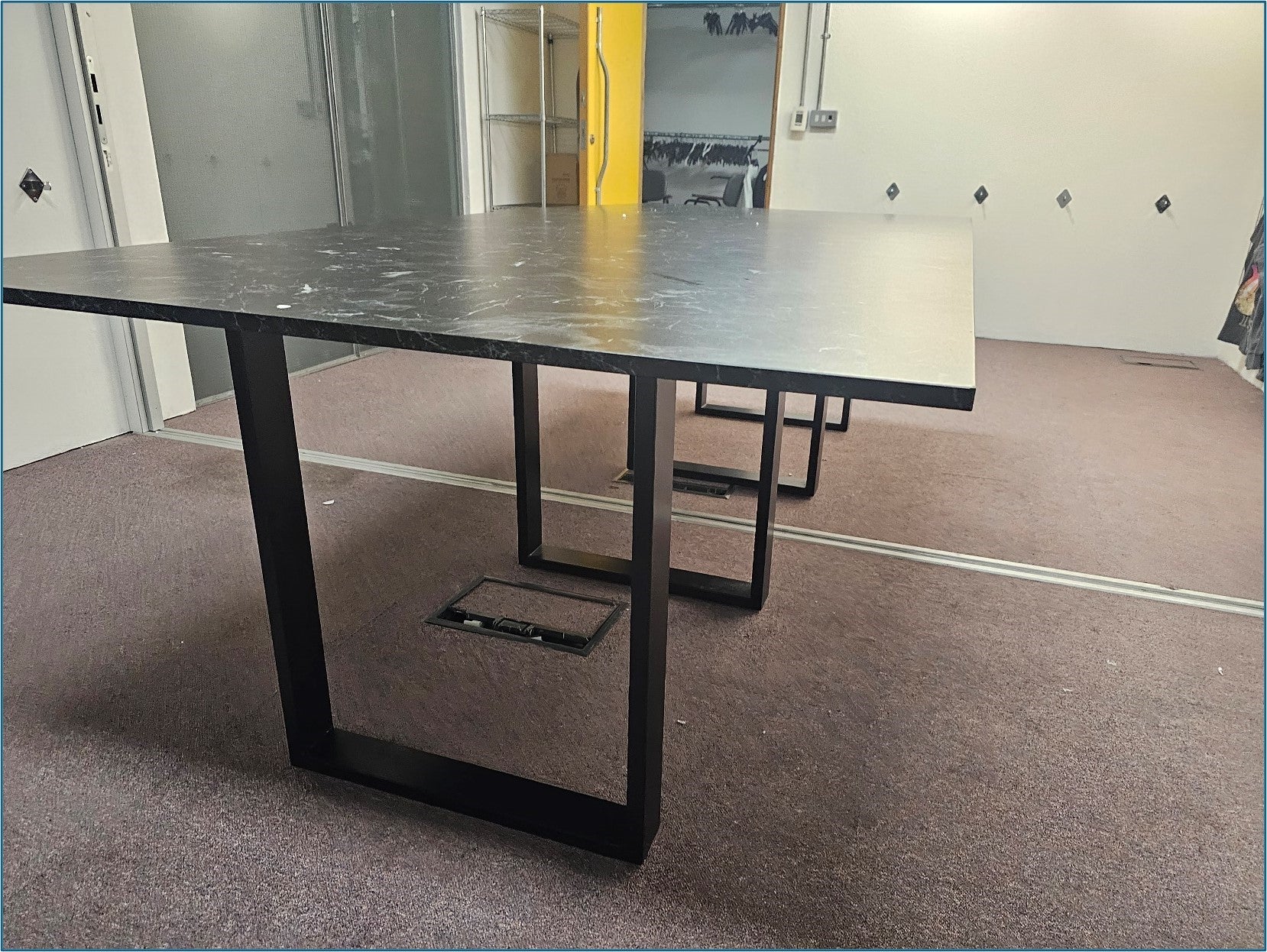 Black Office Meeting Table framework