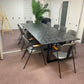 Black marble look office boardroom meeting room conference and training room extra large table