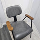 Grey leather dining room chair base