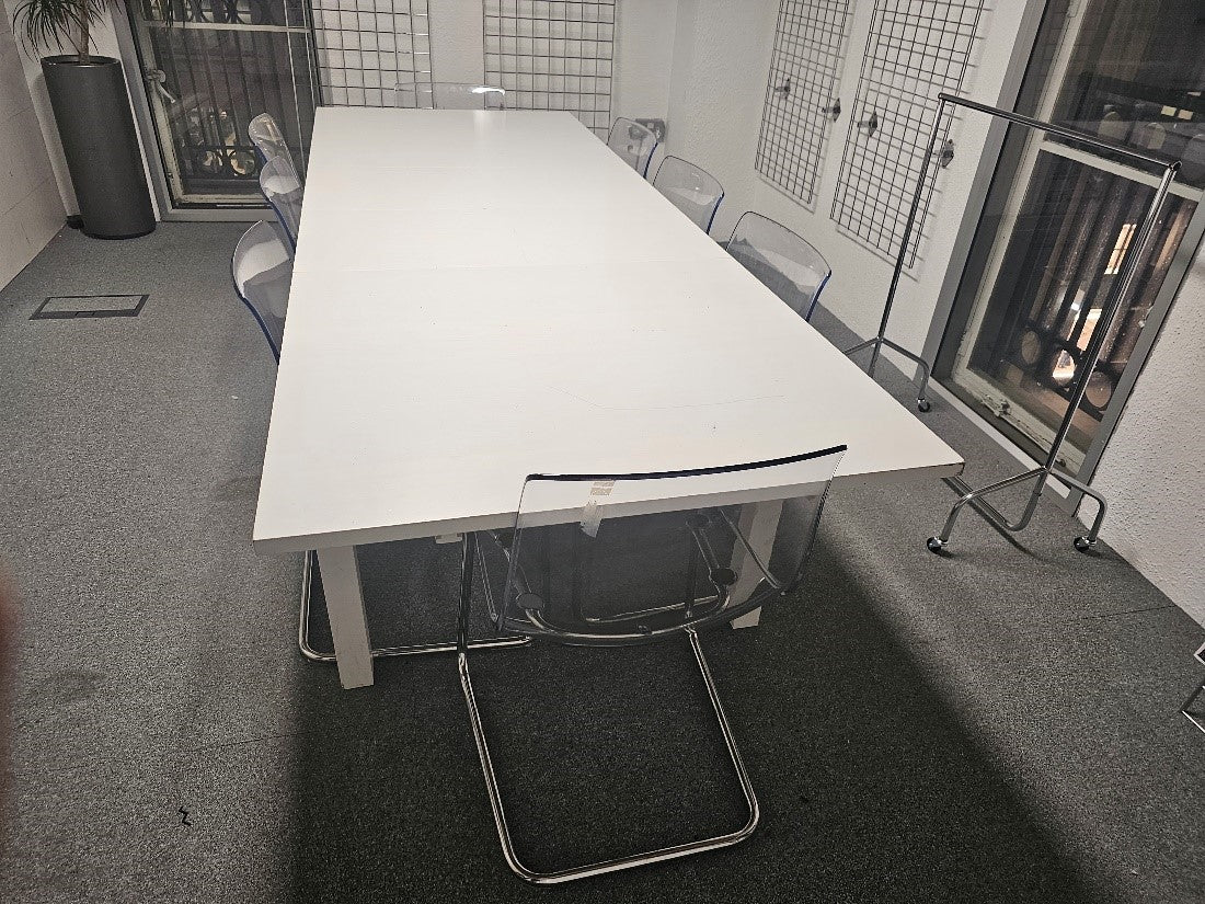 8 Seater IKEA Bjursta Canteen Dining Table