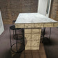 Marble-look High Breakfast Bar Kitchen Island