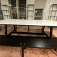 Black and White Dining Table and Benches Set