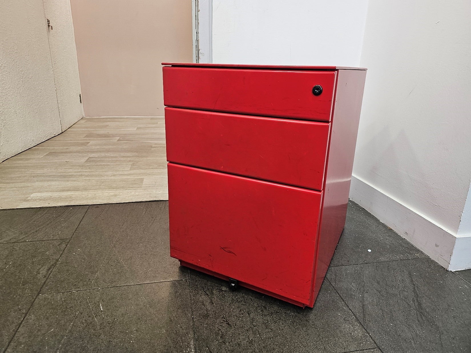 Red Office Pedestal Drawer – Precious Treasure Furniture