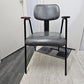 Santino Grey leather waiting room chair