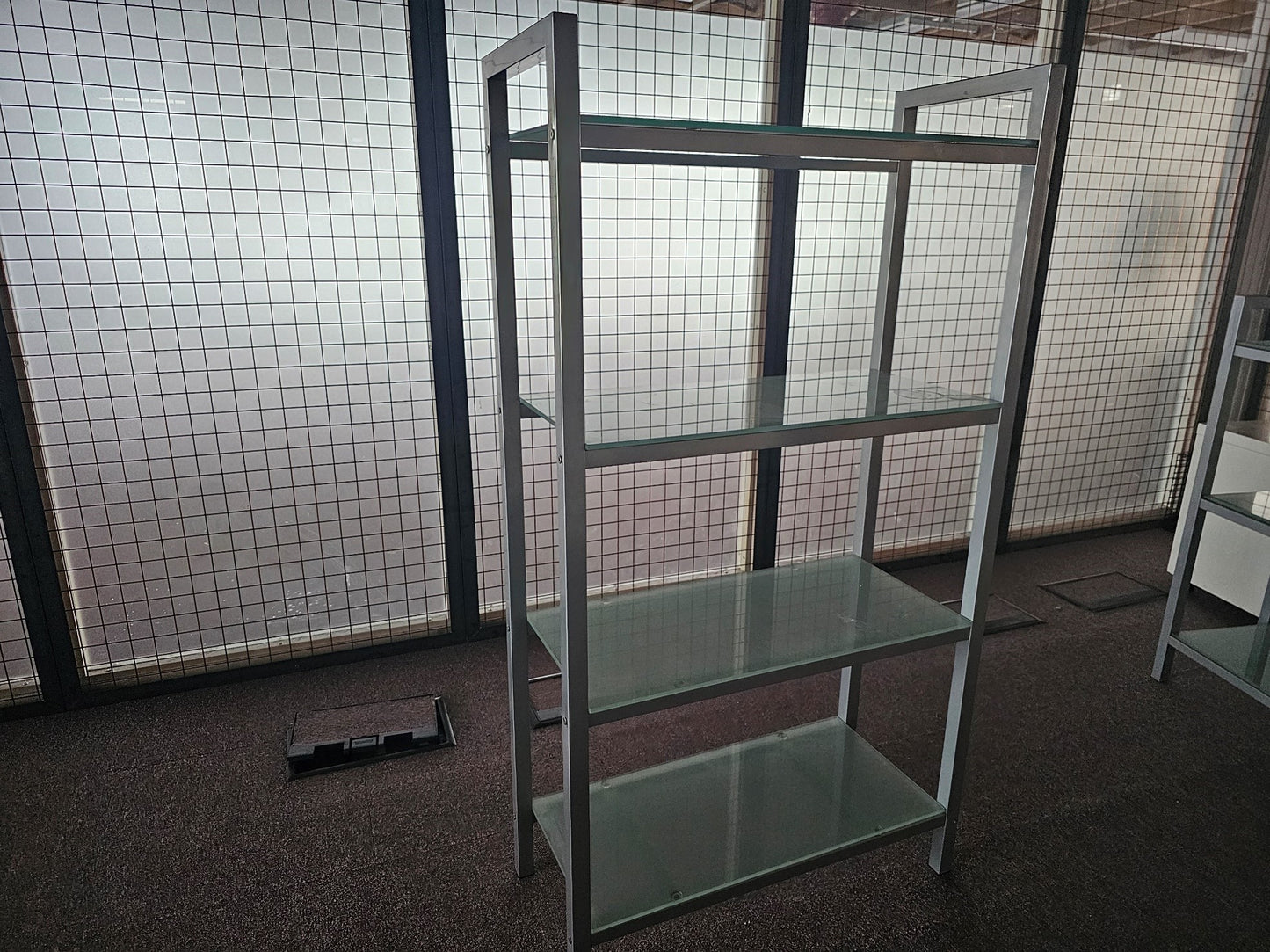 Used Glass Office Bookshelves