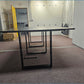 Black marble look office boardroom meeting room conference and training room extra large table