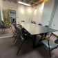 Black marble look office boardroom meeting room conference and training room extra large table