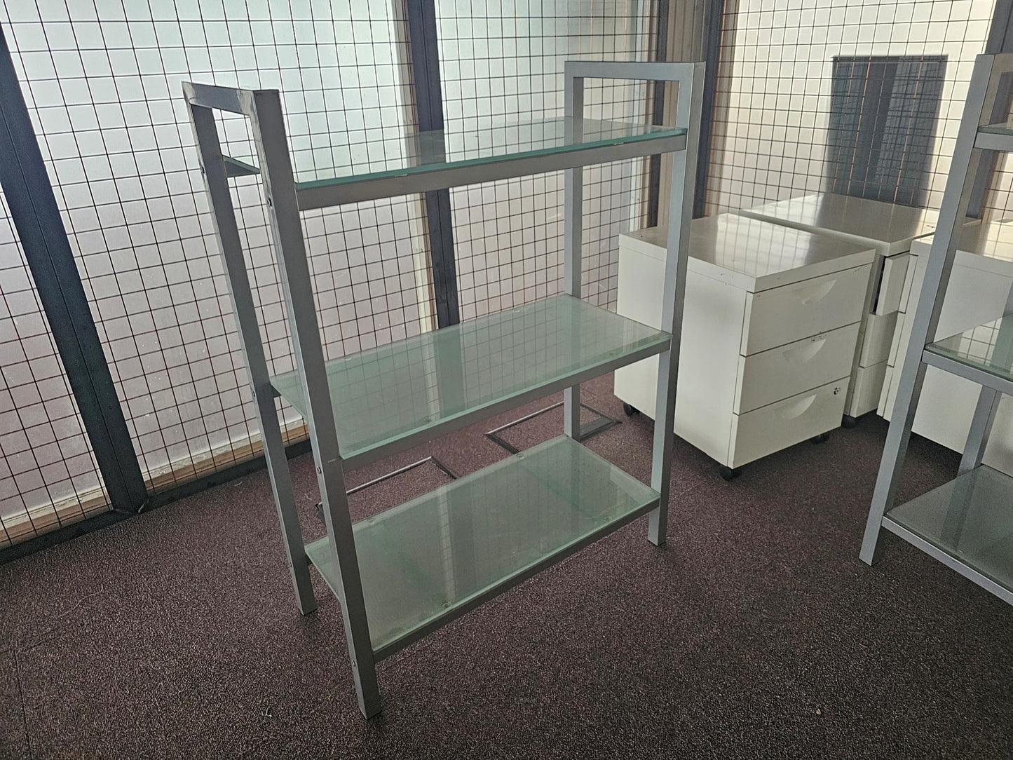 Used Glass Office Bookshelves